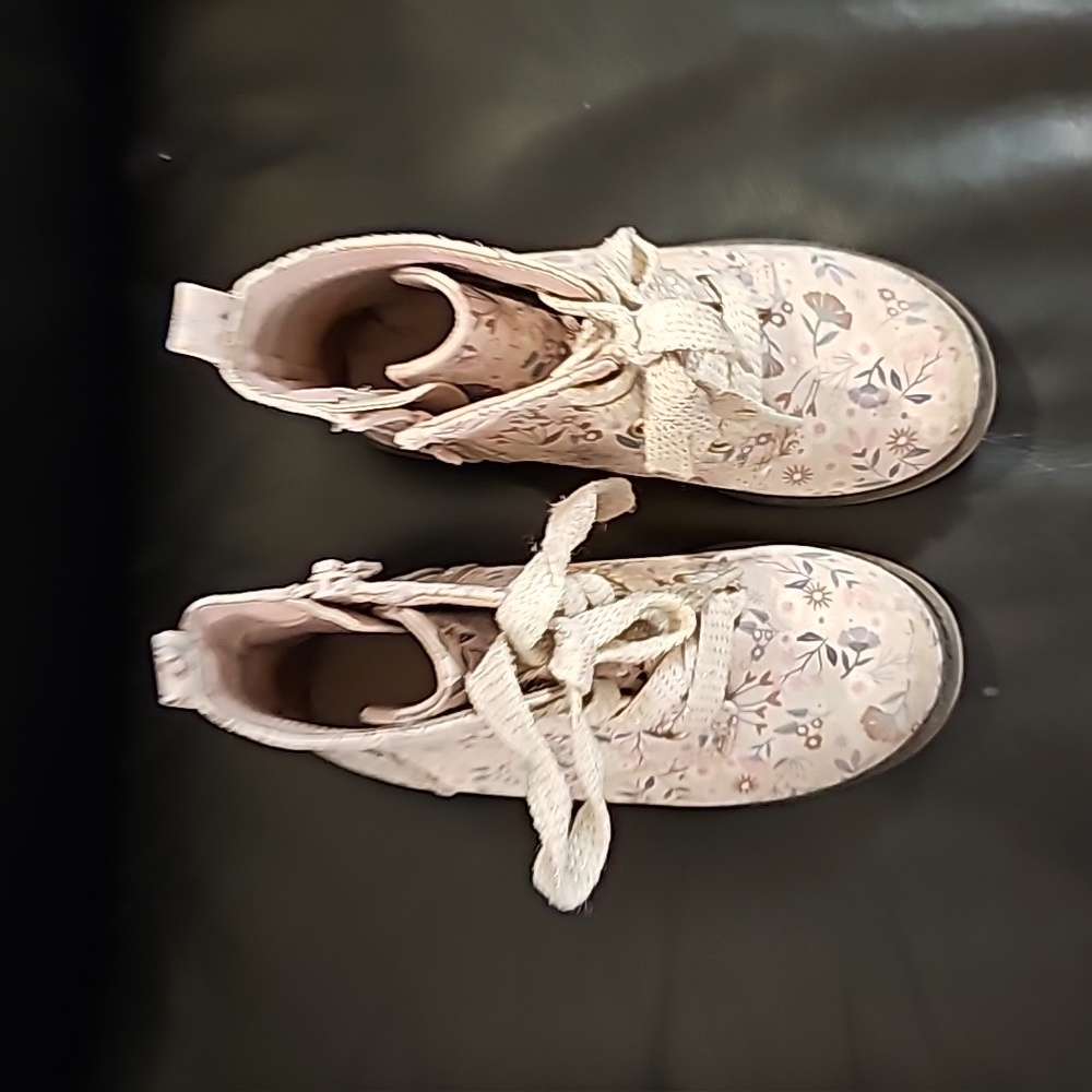 Cat and Jack's Girls Pink Floral Boots size 10 - Picture 12 of 12
